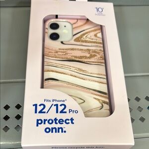 iPhone 12 Protect Onn Pink and Gold Case for iPhone 12/12 Pro